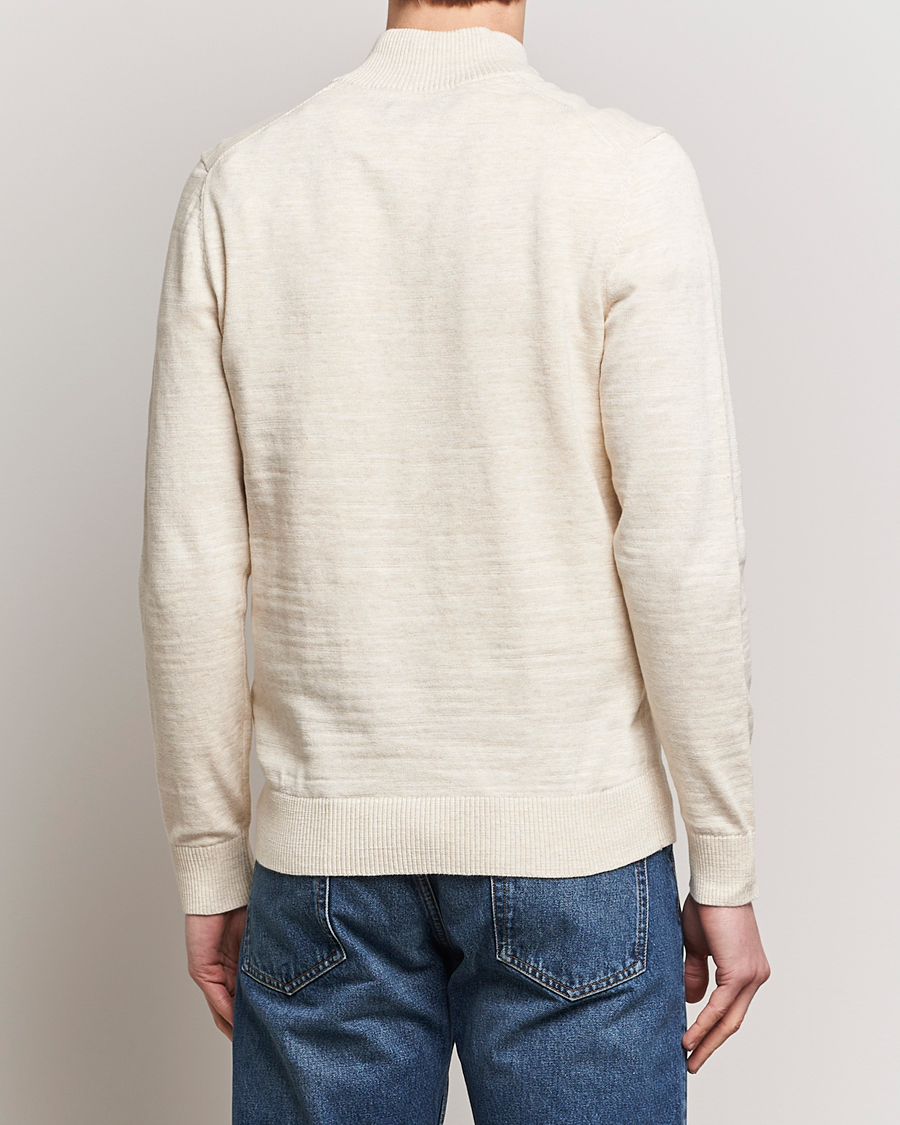 Mies | Puserot | Morris | Randall Cotton Half Zip Off White