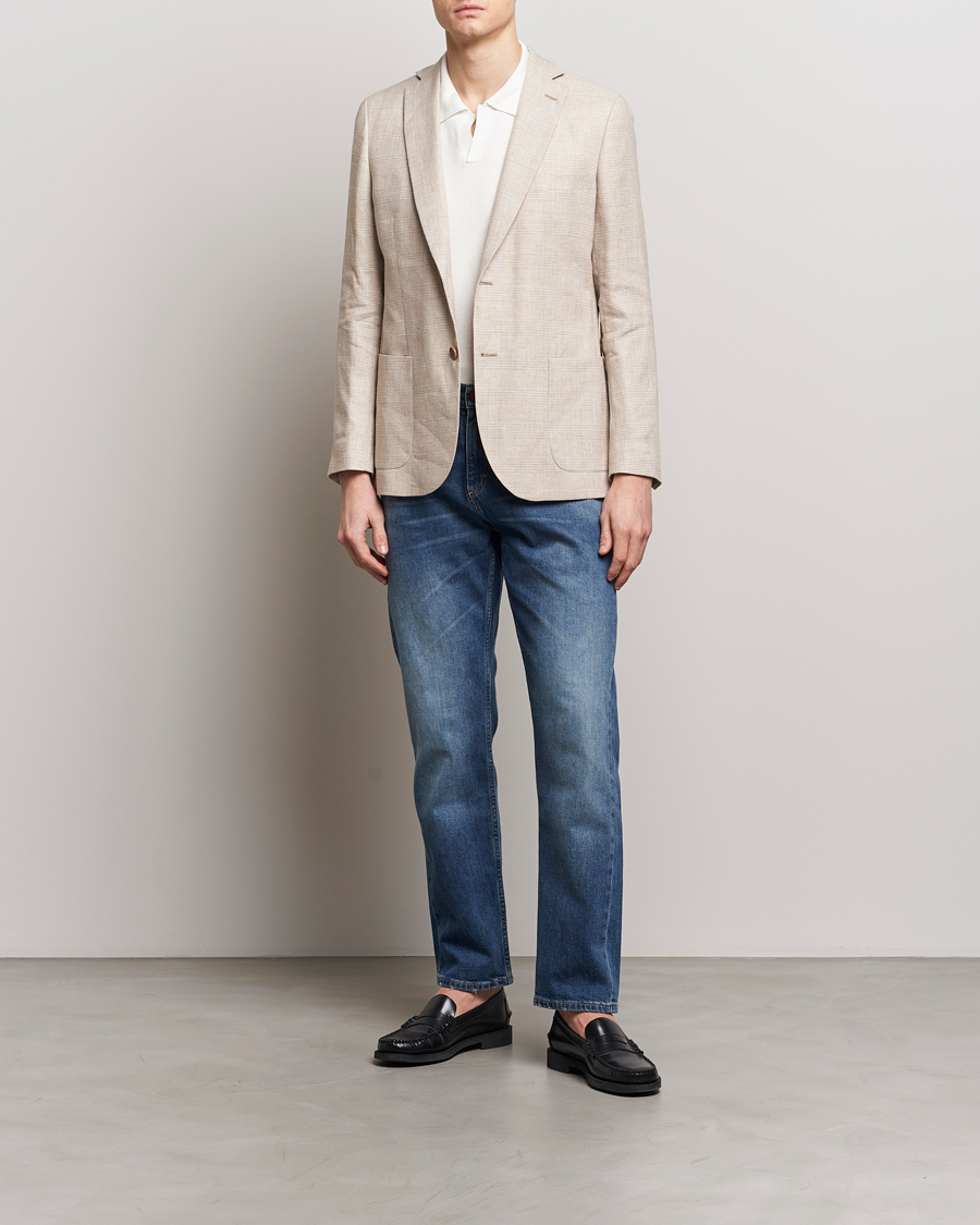 Mies | Pikkutakit | Morris | Archie Cotton Glencheck Blazer Khaki