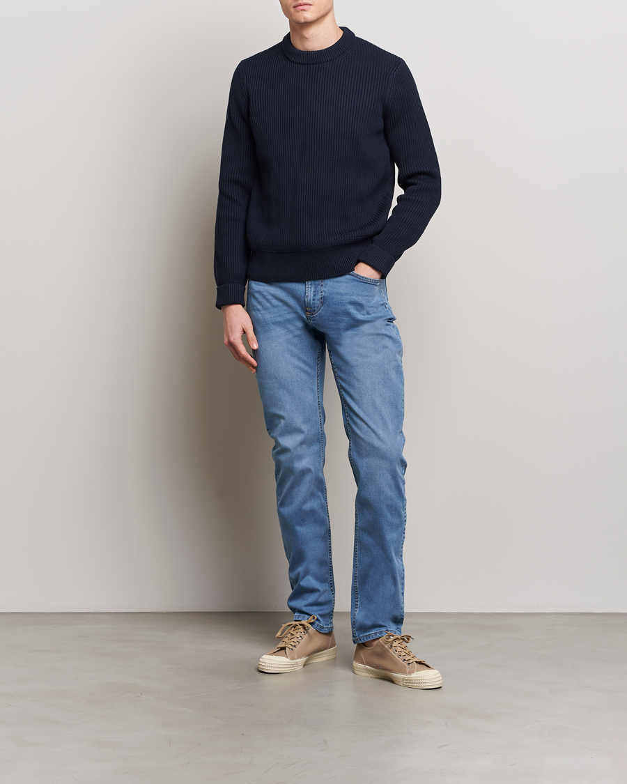 Mies | Farkut | Morris | James Satin Jeans Light Blue