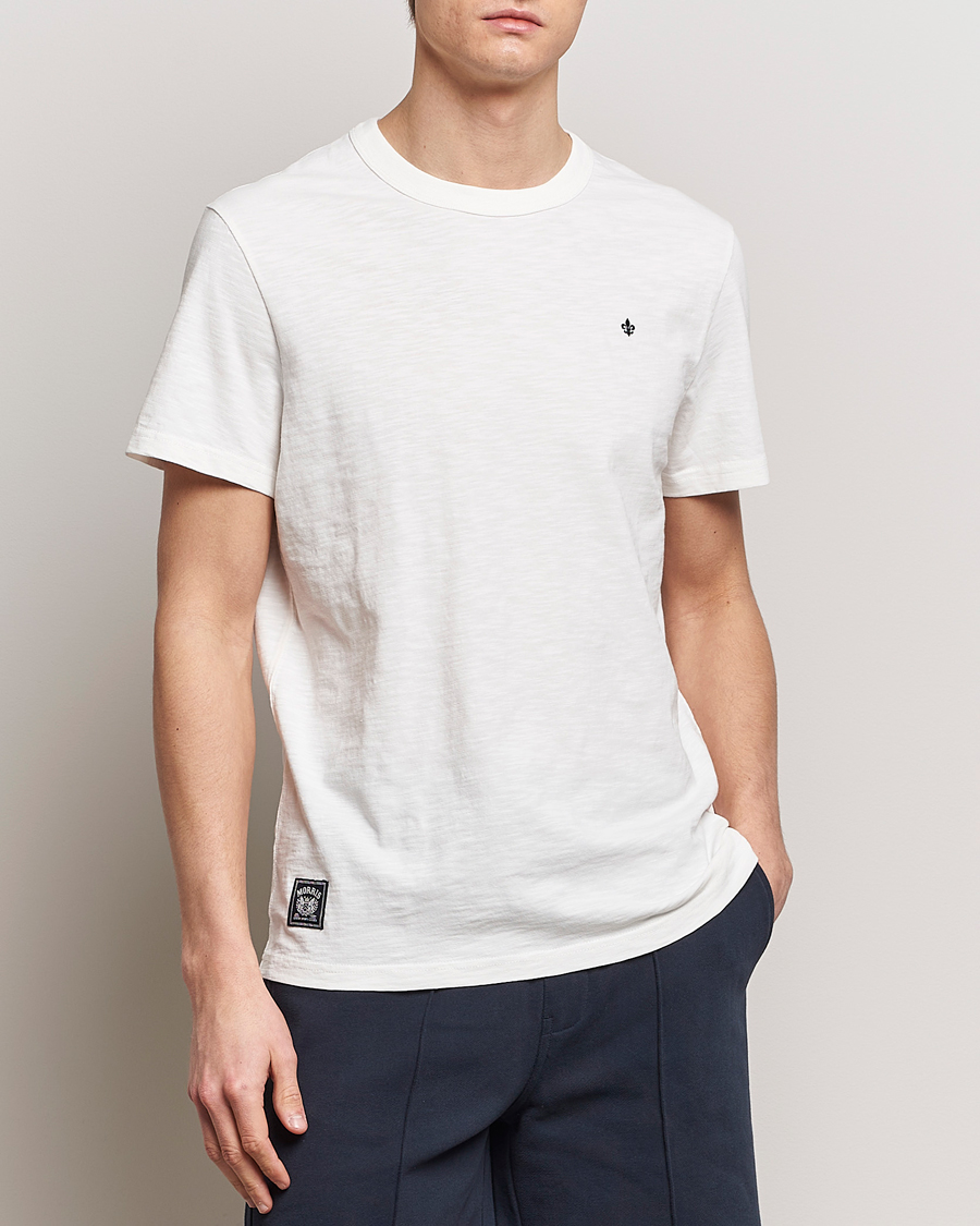 Mies |  | Morris | Watson Slub Crew Neck T-Shirt Off White