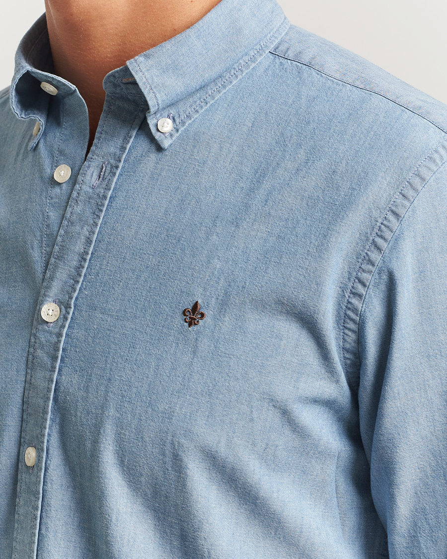 Mies | Kauluspaidat | Morris | Slim Fit Chambray Shirt Blue
