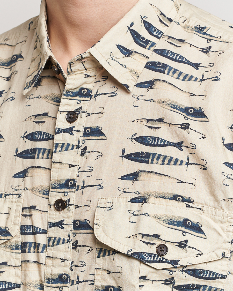 Mies | Kauluspaidat | Filson | Washed Short Sleeve Feather Cloth Shirt Natural