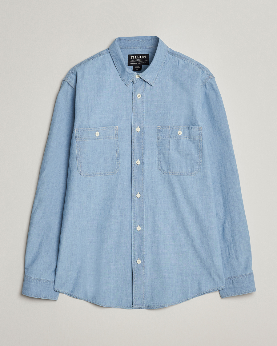 Mies | Kauluspaidat | Filson | Chambray CPO Shirt Light Indigo