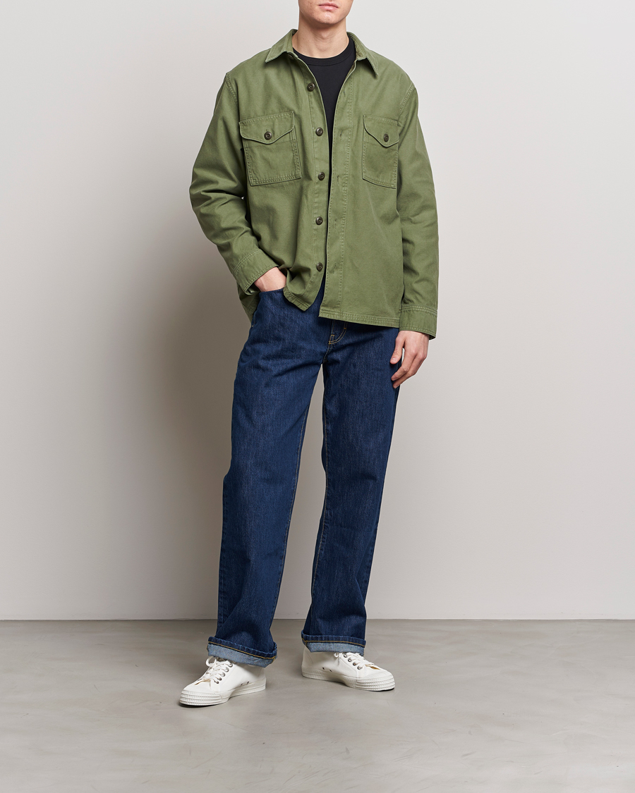 Mies | Takit | Filson | Reverse Sateen Jac-Shirt Washed Green