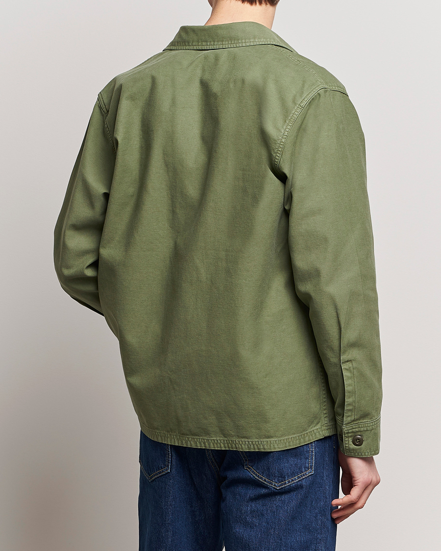 Mies | Takit | Filson | Reverse Sateen Jac-Shirt Washed Green