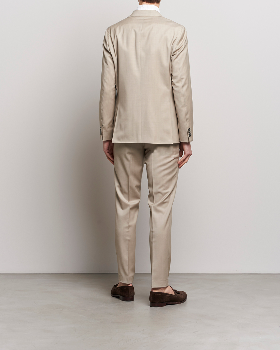 Mies | Puvut | Oscar Jacobson | Fogerty Super 130's Wool Suit Beige