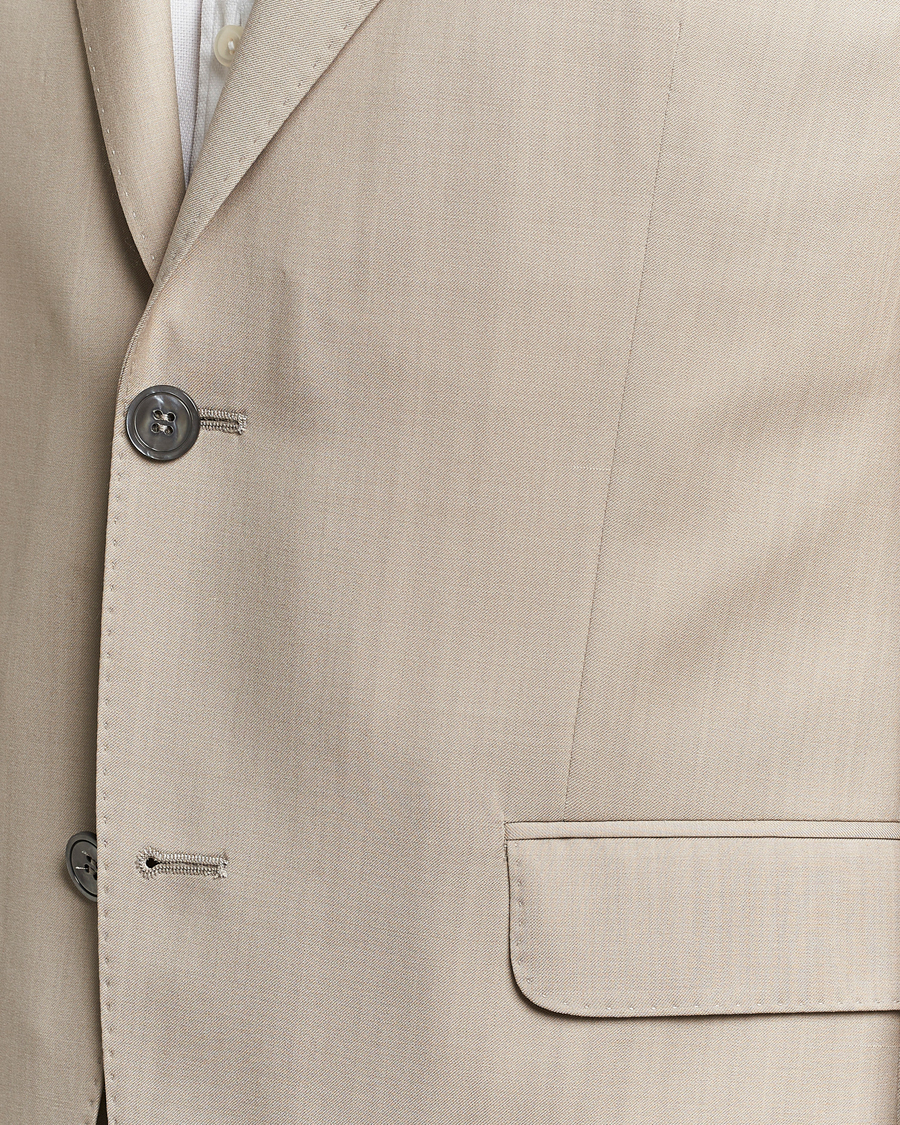 Mies | Puvut | Oscar Jacobson | Fogerty Super 130's Wool Suit Beige