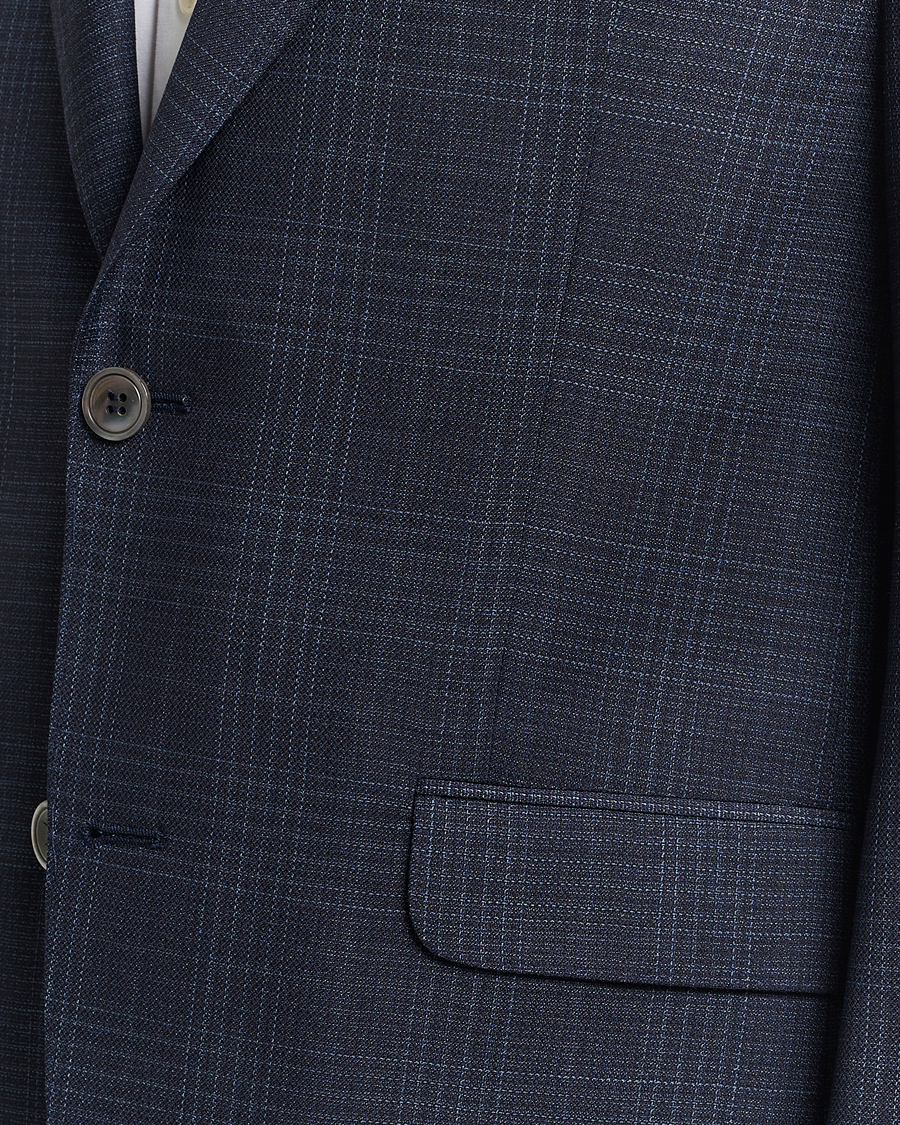 Mies | Pikkutakit | Oscar Jacobson | Fogerty Mini Check Wool Blazer Navy