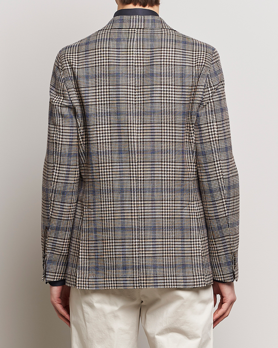 Mies | Pikkutakit | Oscar Jacobson | Ferry Soft Checked Cotton/Linen Blazer Beige
