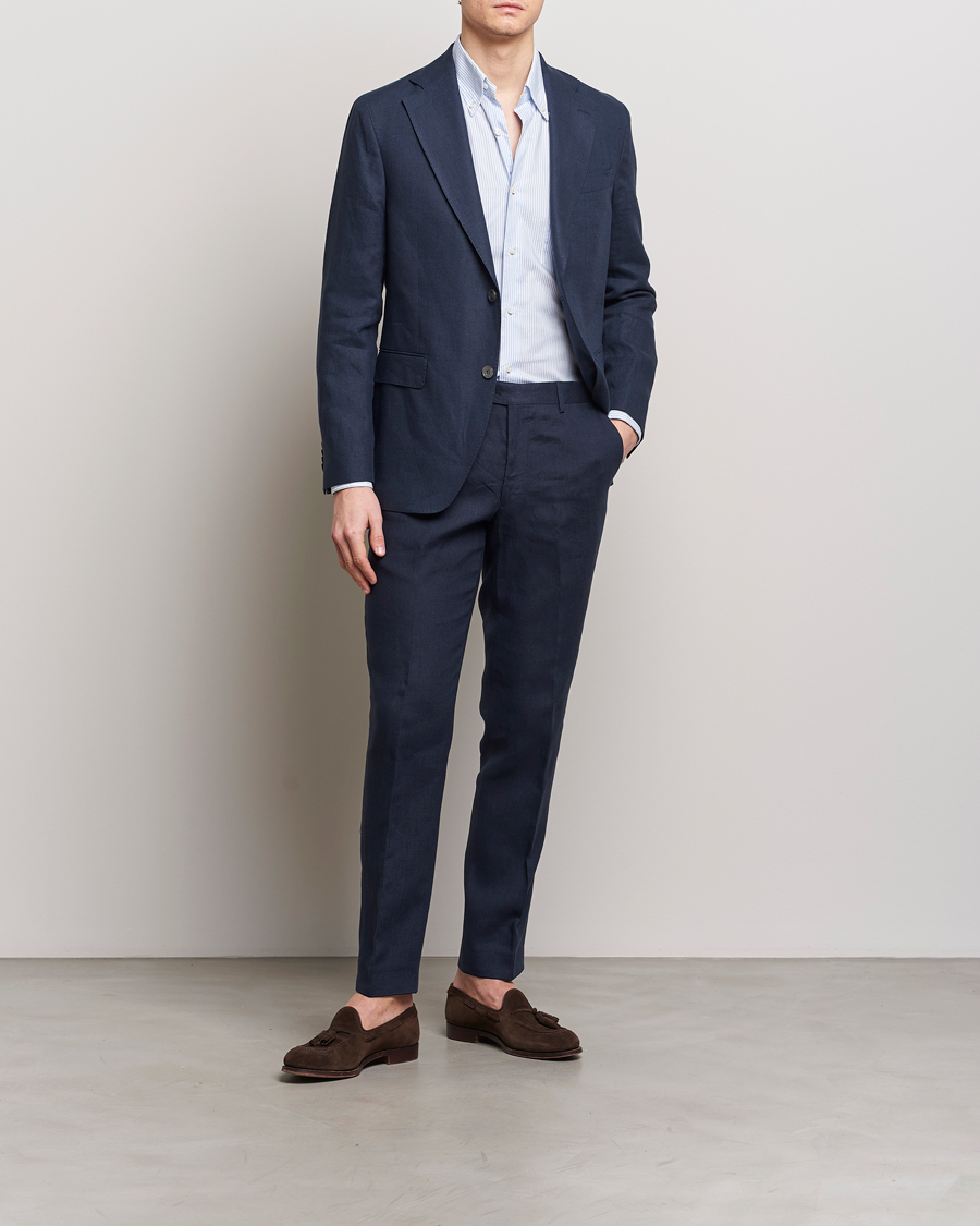 Mies | Pikkutakit | Oscar Jacobson | Fogerty Linen Blazer Navy
