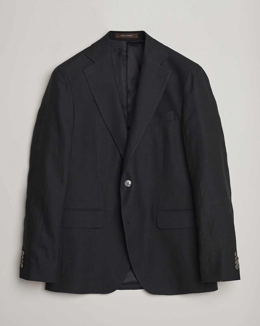 Mies | Pikkutakit | Oscar Jacobson | Fogerty Linen Blazer Black