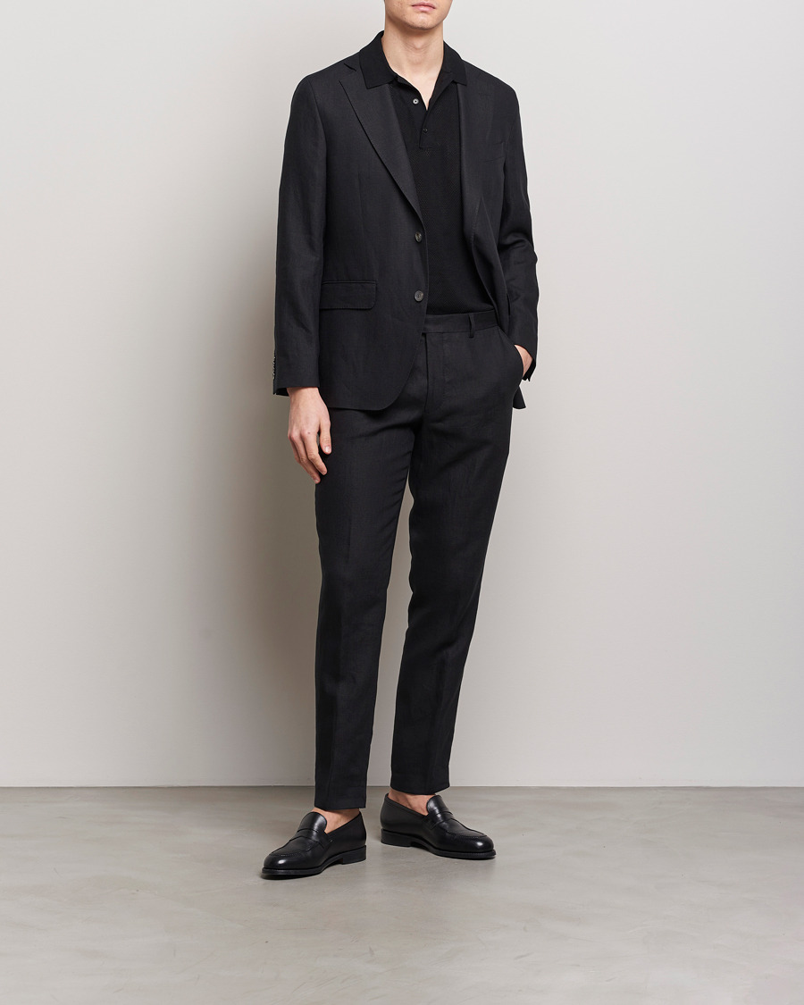 Mies | Pikkutakit | Oscar Jacobson | Fogerty Linen Blazer Black