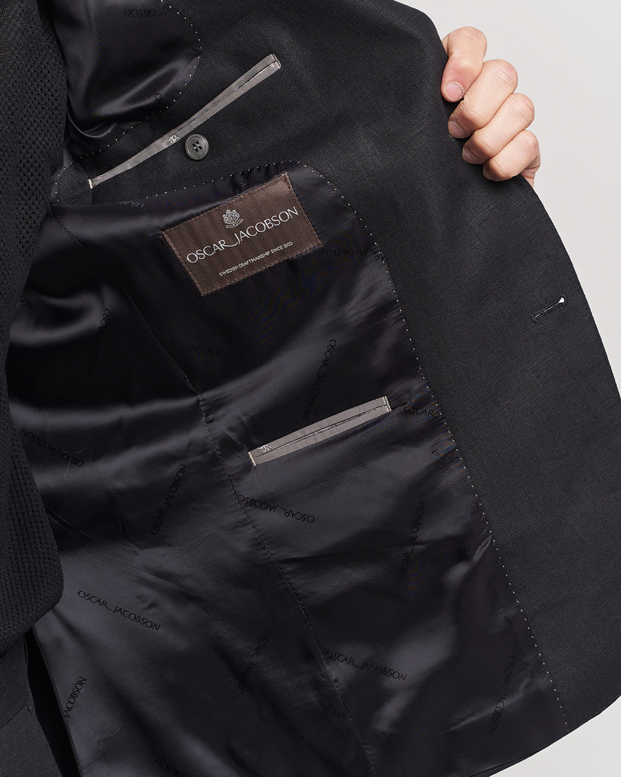 Mies | Pikkutakit | Oscar Jacobson | Fogerty Linen Blazer Black