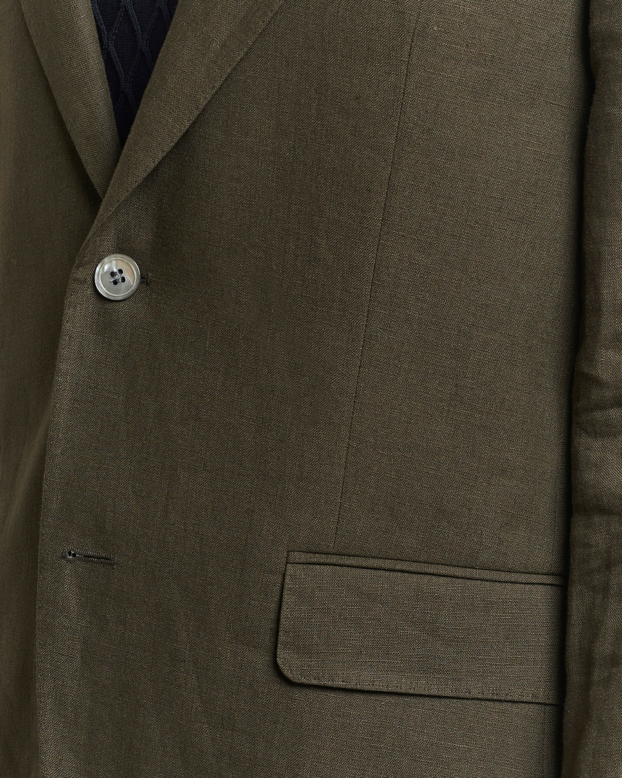 Mies | Pikkutakit | Oscar Jacobson | Fogerty Linen Blazer Olive