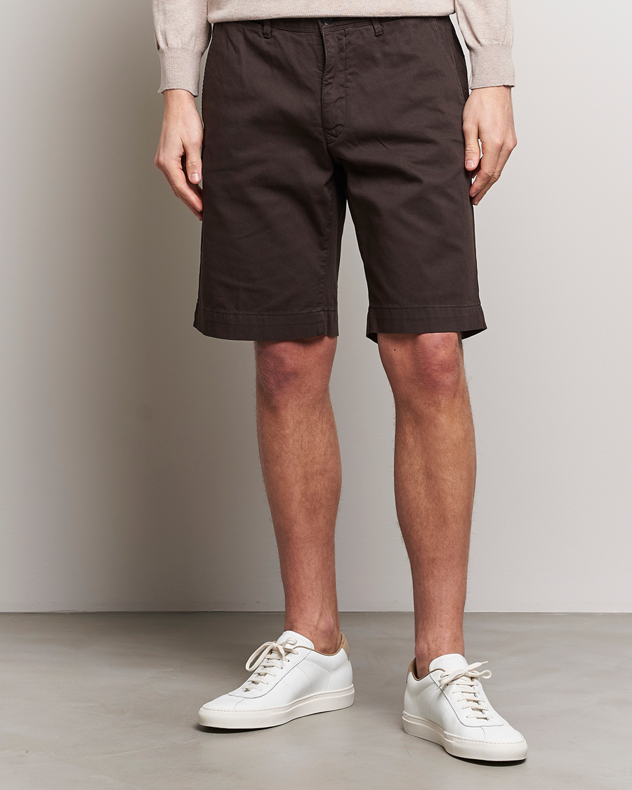 Mies | Shortsit | Oscar Jacobson | Teodor Cotton Shorts Brown