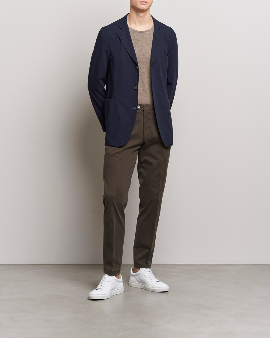 Mies | Housut | Oscar Jacobson | Denz Casual Cotton Trousers Olive