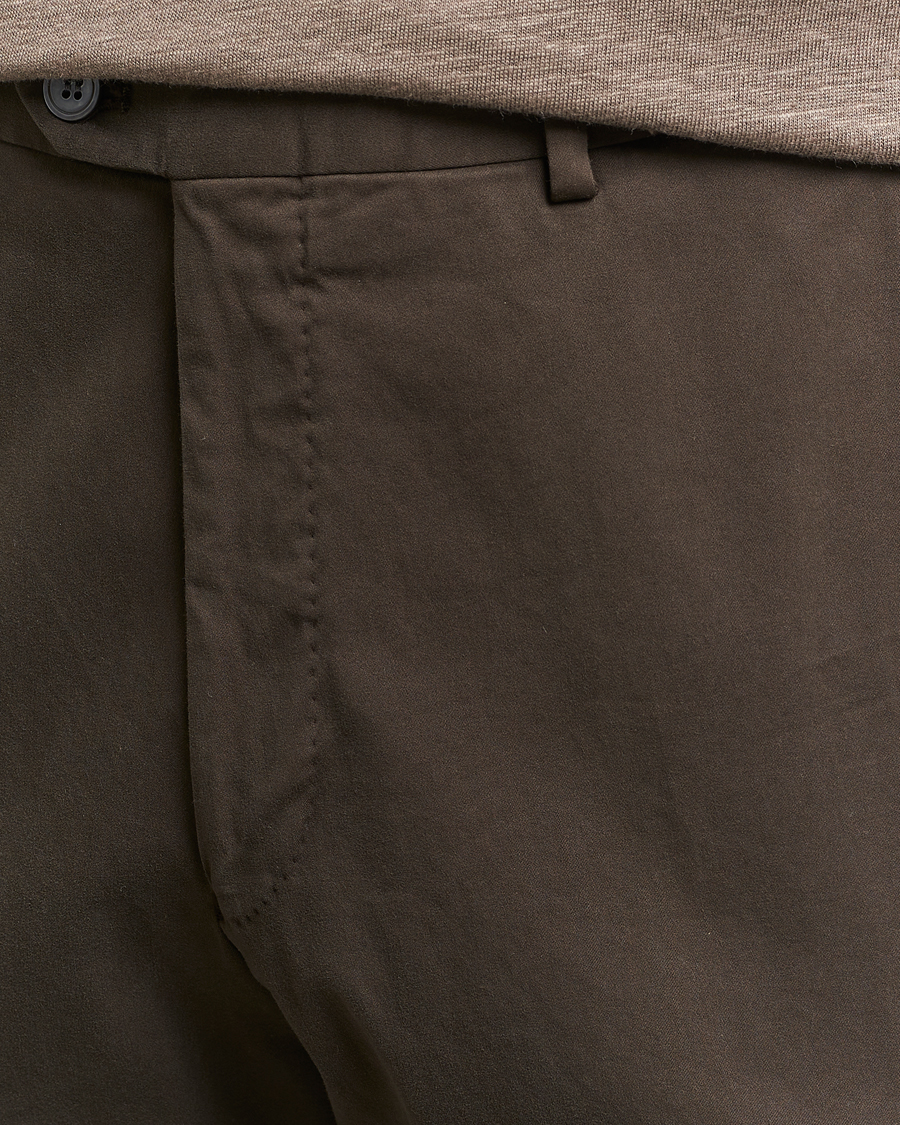 Mies | Housut | Oscar Jacobson | Denz Casual Cotton Trousers Olive
