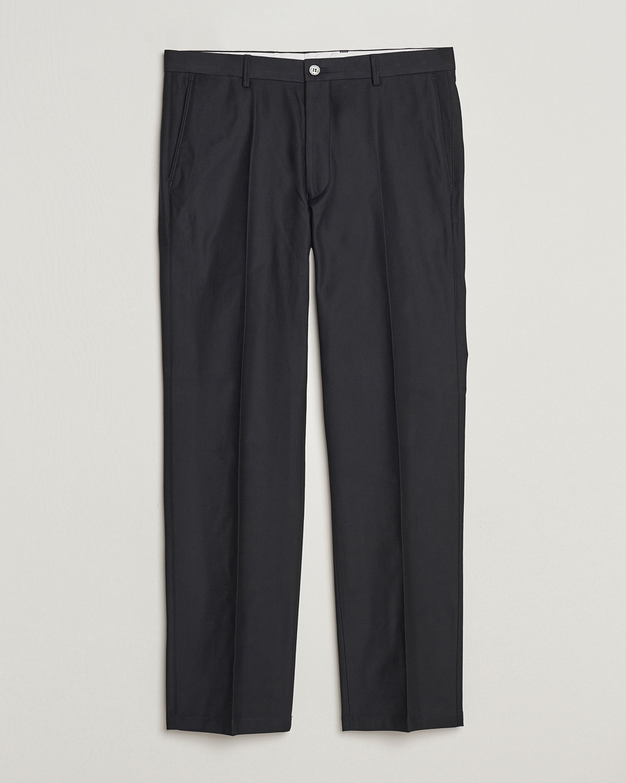 Mies | Housut | Oscar Jacobson | Decker Cotton Trousers Black