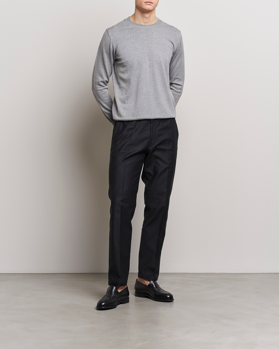 Mies | Housut | Oscar Jacobson | Decker Cotton Trousers Black