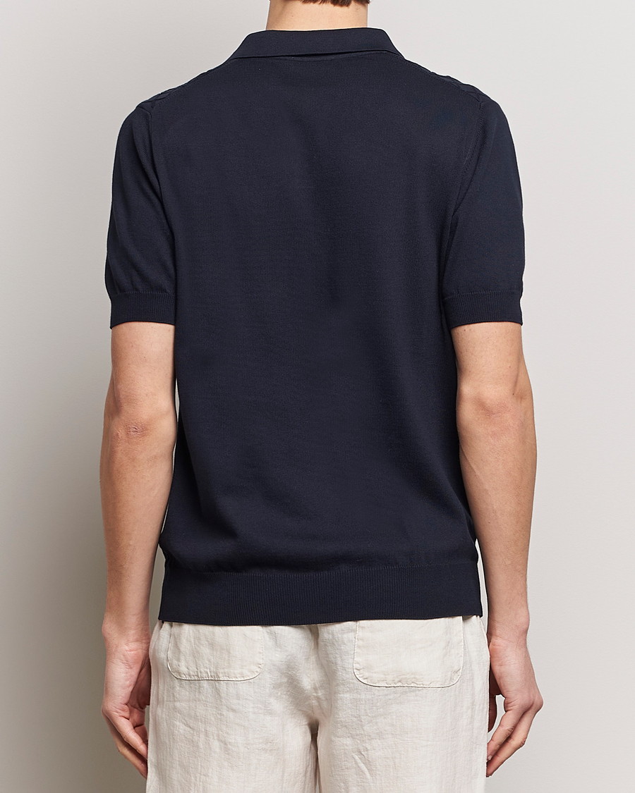 Mies | Pikeet | Oscar Jacobson | Mirza Structured Cotton Polo Navy