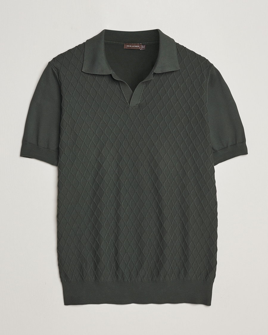 Mies | Pikeet | Oscar Jacobson | Mirza Structured Cotton Polo Olive