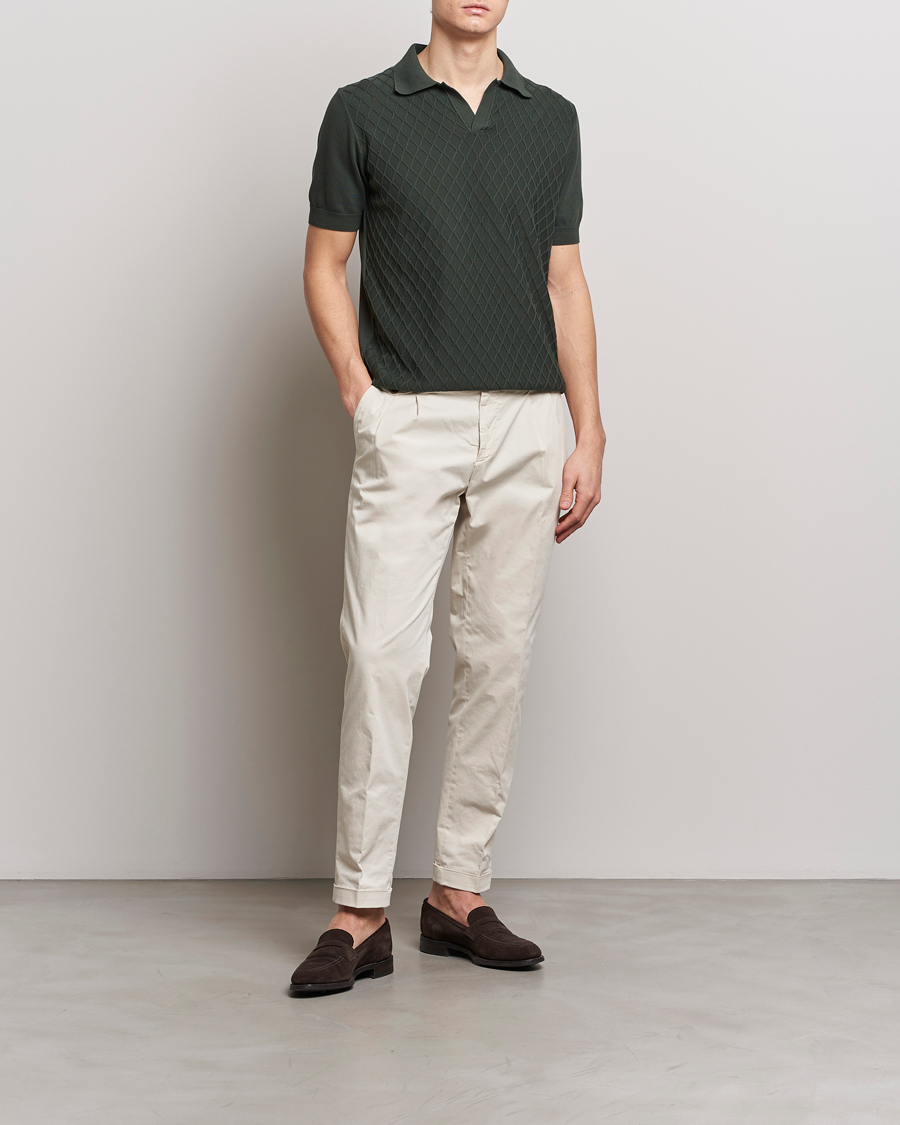 Mies | Pikeet | Oscar Jacobson | Mirza Structured Cotton Polo Olive