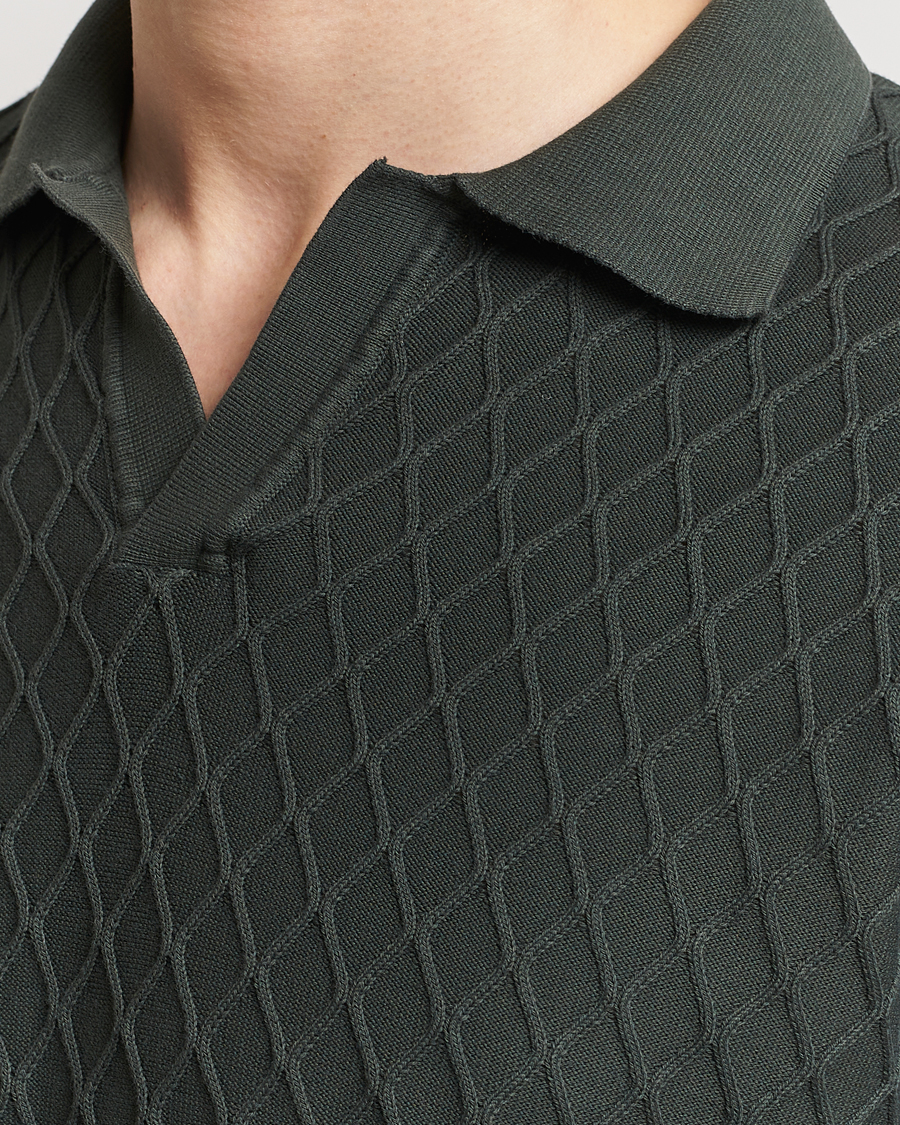 Mies | Pikeet | Oscar Jacobson | Mirza Structured Cotton Polo Olive