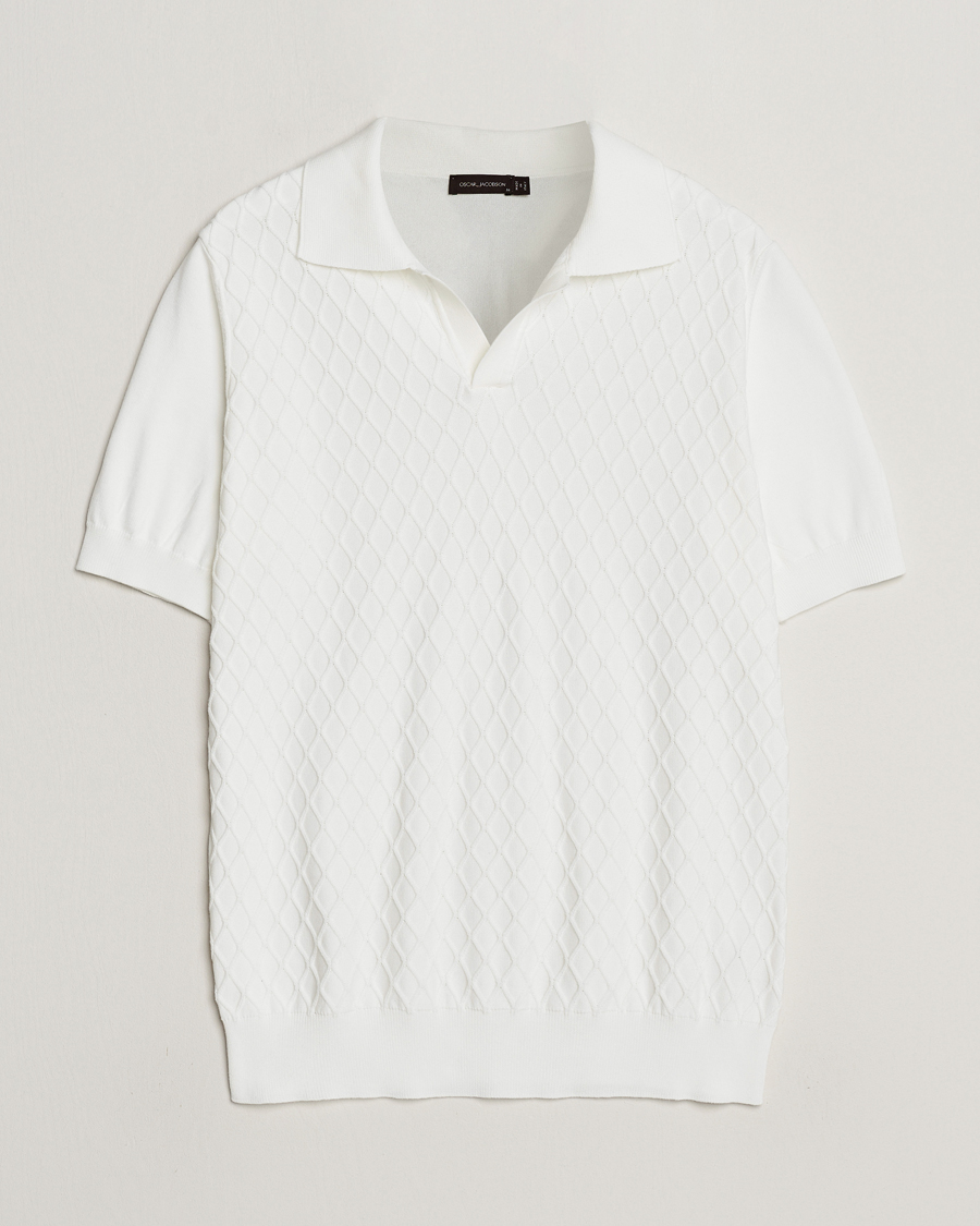 Mies | Pikeet | Oscar Jacobson | Mirza Structured Cotton Polo White