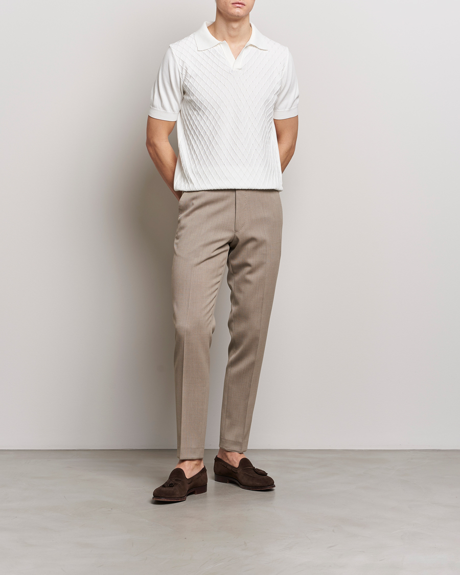 Mies | Pikeet | Oscar Jacobson | Mirza Structured Cotton Polo White