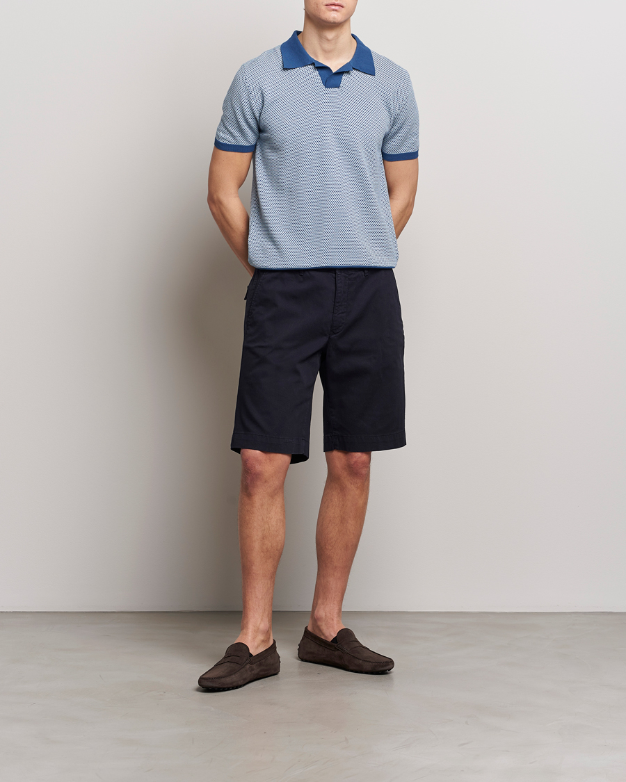 Mies | Pikeet | Oscar Jacobson | Dalius Structured Cotton Polo Blue
