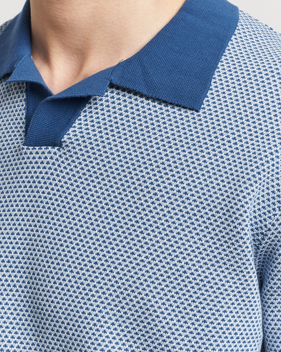 Mies | Pikeet | Oscar Jacobson | Dalius Structured Cotton Polo Blue