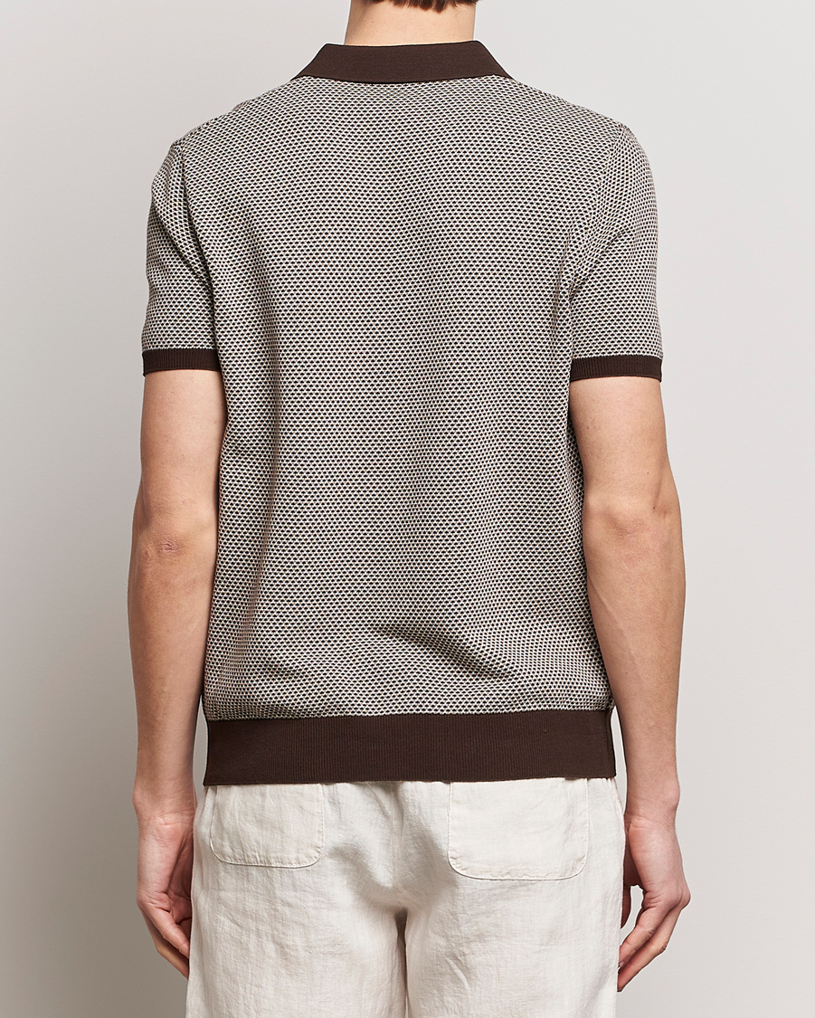 Mies | Pikeet | Oscar Jacobson | Dalius Structured Cotton Polo Brown