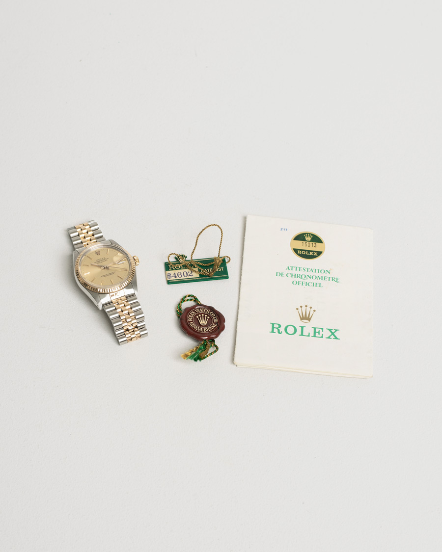Mies | Rolex Pre-Owned Datejust 16013 Oystert Perpetual G/S Silver | Rolex Pre-Owned | Datejust 16013 Oystert Perpetual G/S Silver