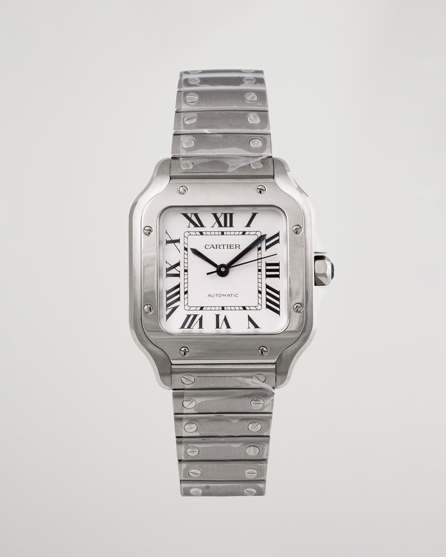 Mies | Cartier Pre-Owned Santos De Cartier WSSA0029 Steel White Silver | Cartier Pre-Owned | Santos De Cartier WSSA0029 Steel White Silver