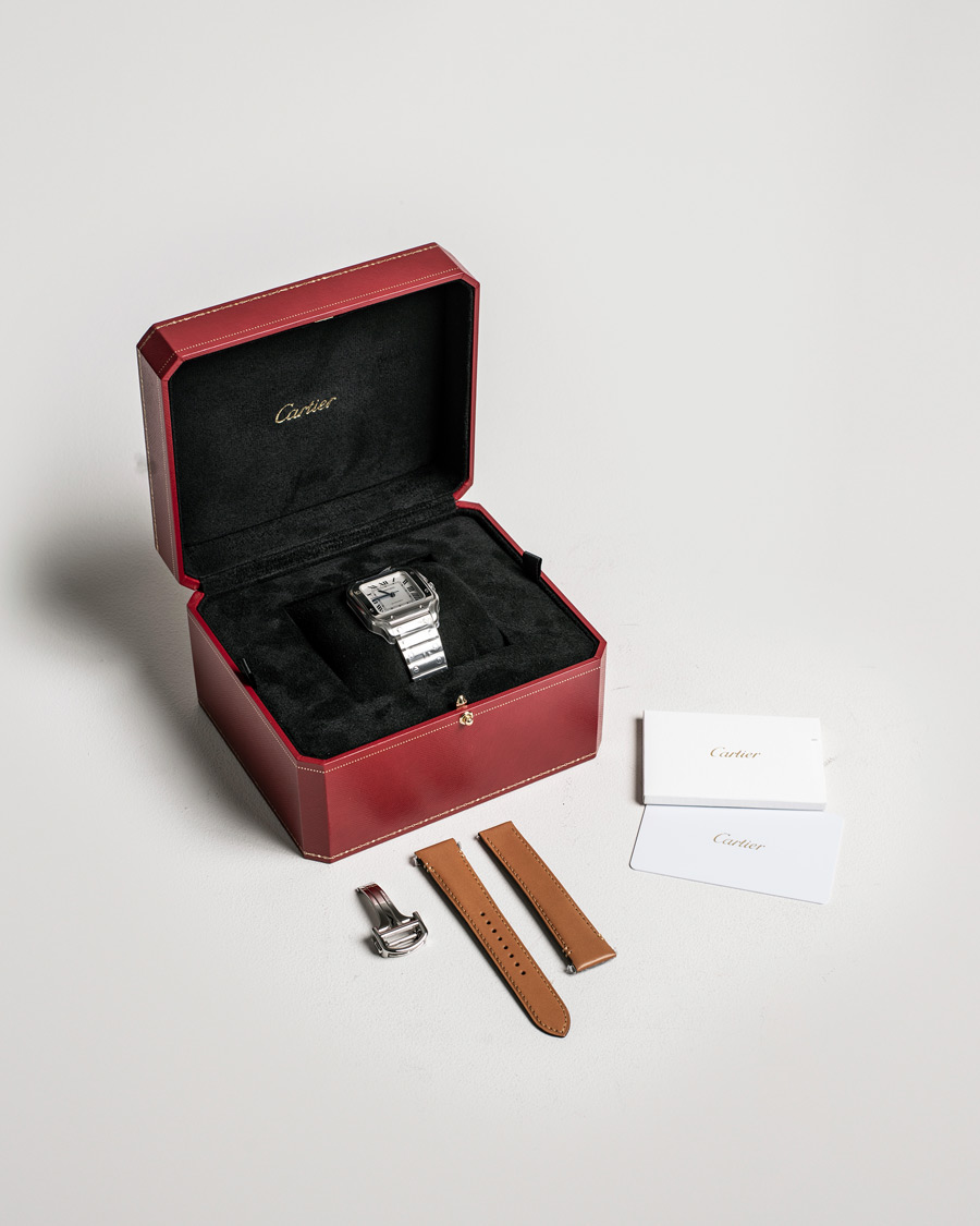 Mies | Cartier Pre-Owned Santos De Cartier WSSA0029 Steel White Silver | Cartier Pre-Owned | Santos De Cartier WSSA0029 Steel White Silver