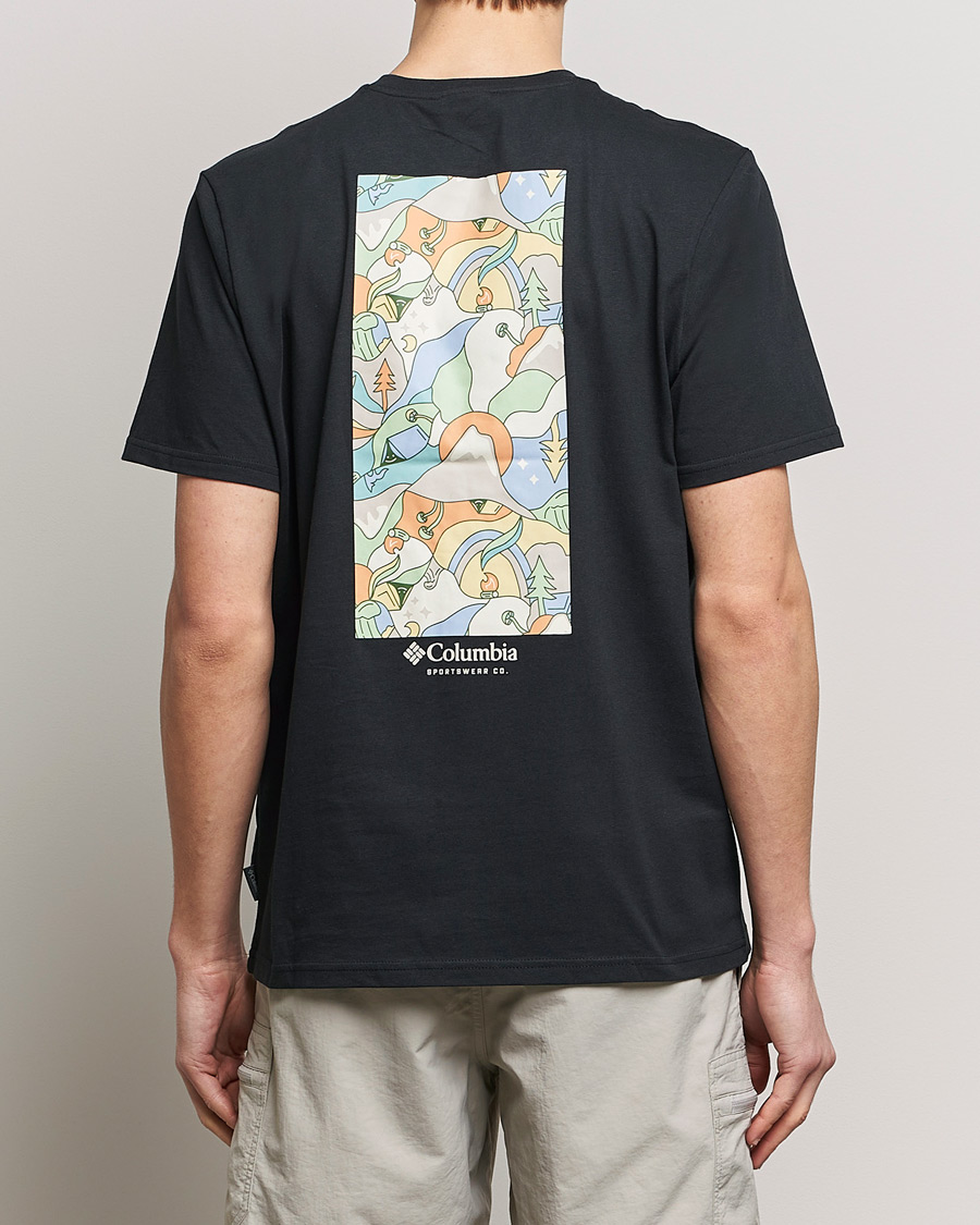 Mies | T-paidat | Columbia | Explorers Canyon Back Print T-Shirt Black