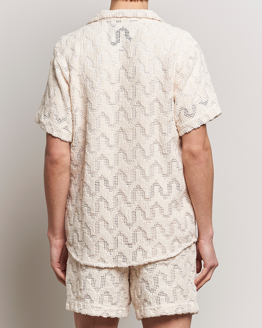 Mies | Kauluspaidat | OAS | Atlas Cuba Crochet Shirt Off White