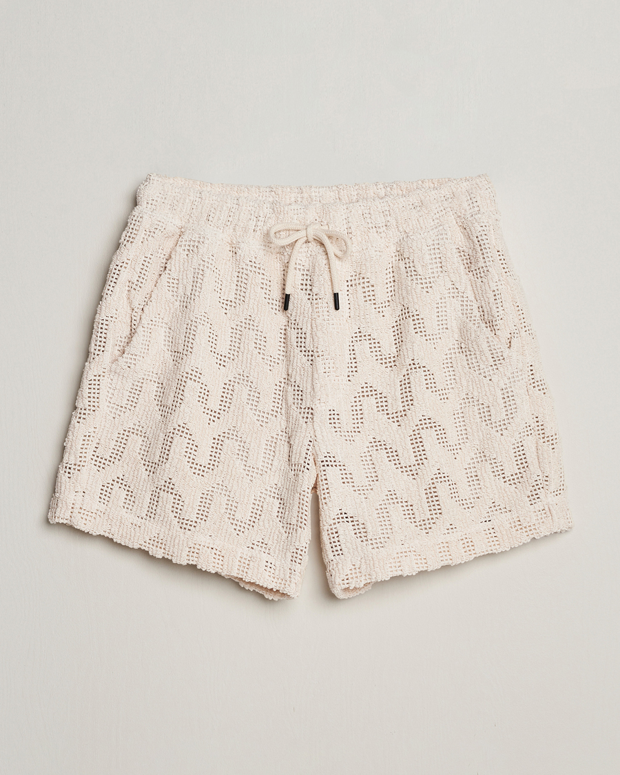 Mies | Shortsit | OAS | Atlas Cuba Crochet Shorts Off White