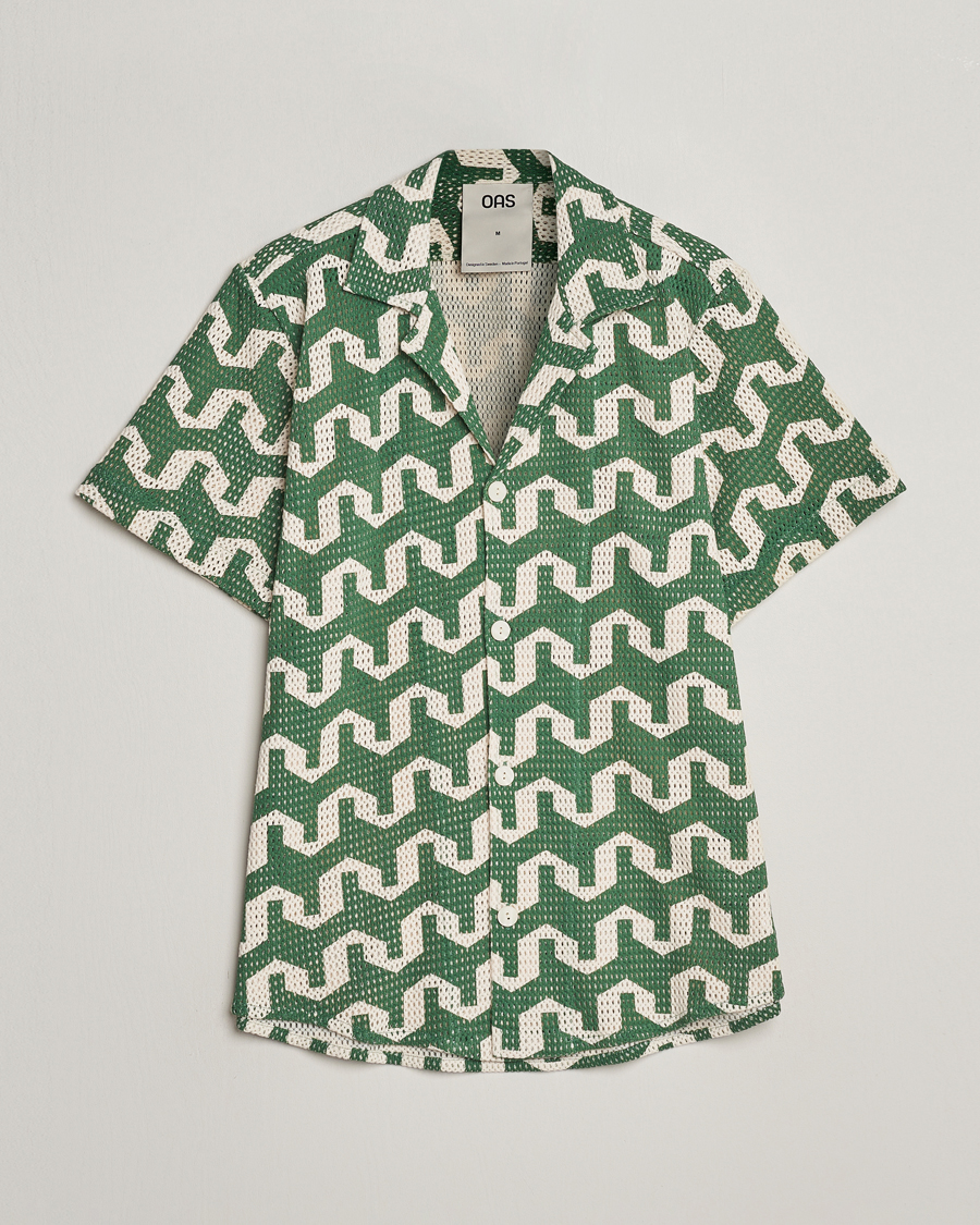 Mies | Kauluspaidat | OAS | Short Sleeve Cuba Net Shirt Atlas