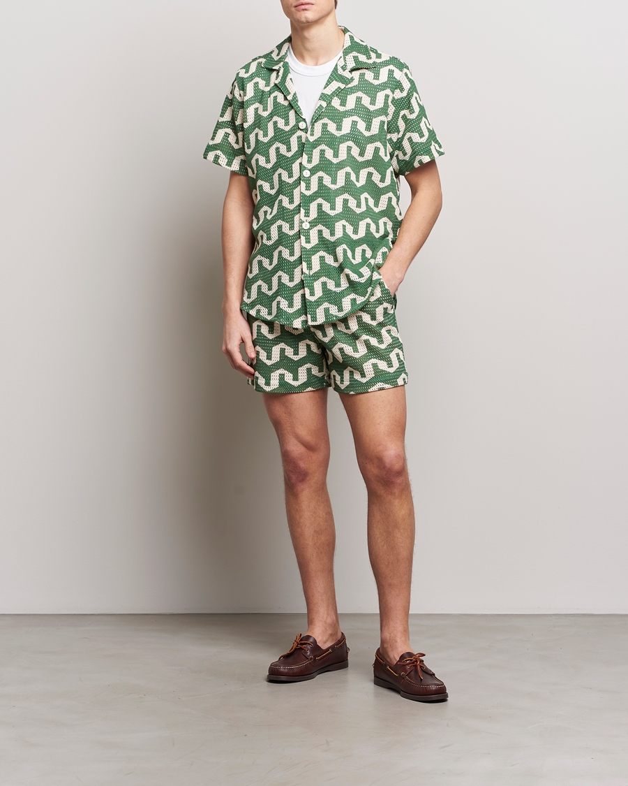 Mies | Kauluspaidat | OAS | Short Sleeve Cuba Net Shirt Atlas