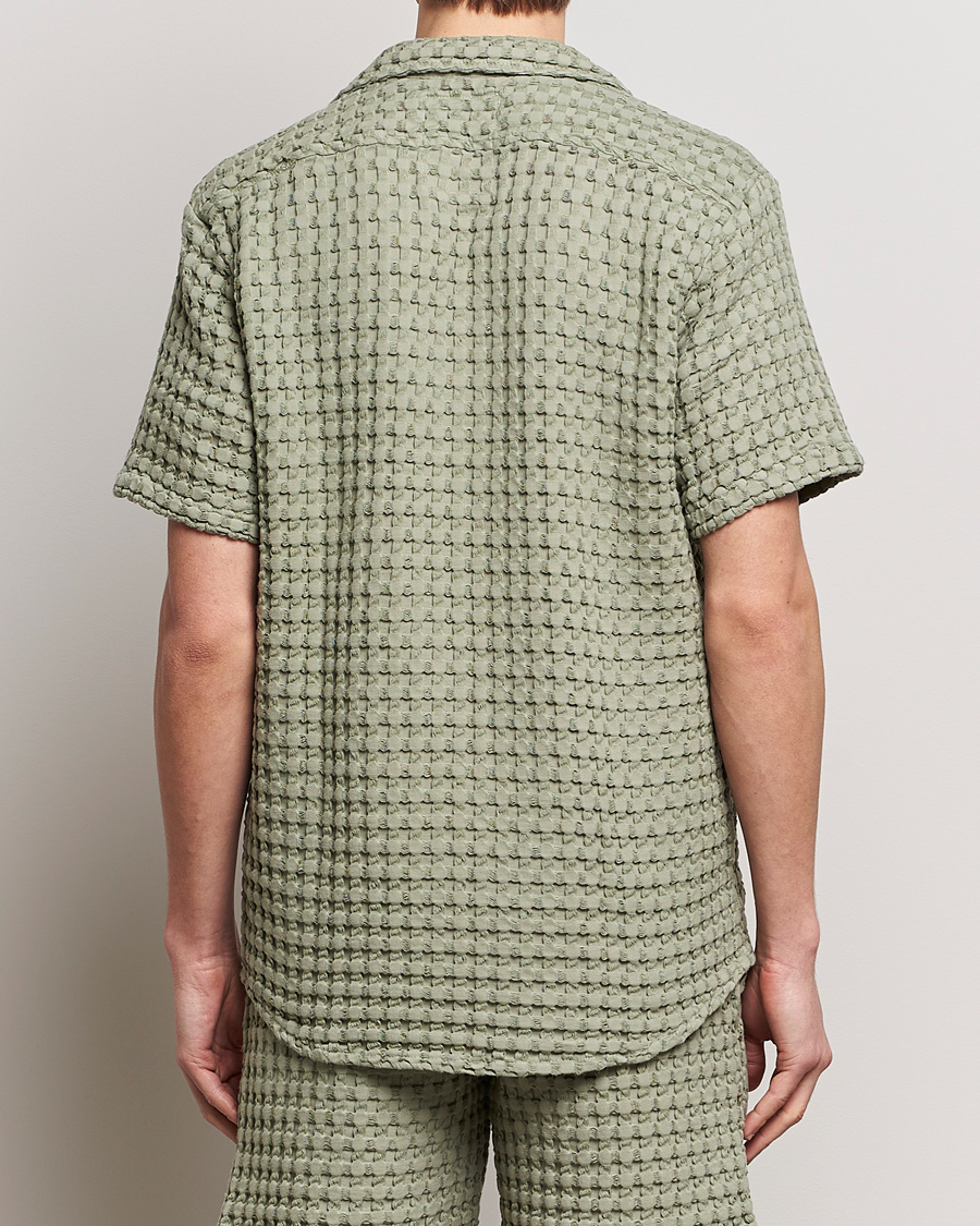 Mies | Kauluspaidat | OAS | Cuba Waffle Shirt Dusty Green