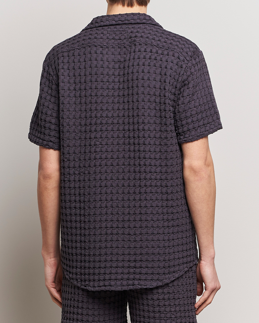 Mies | Kauluspaidat | OAS | Cuba Waffle Shirt Nearly Black