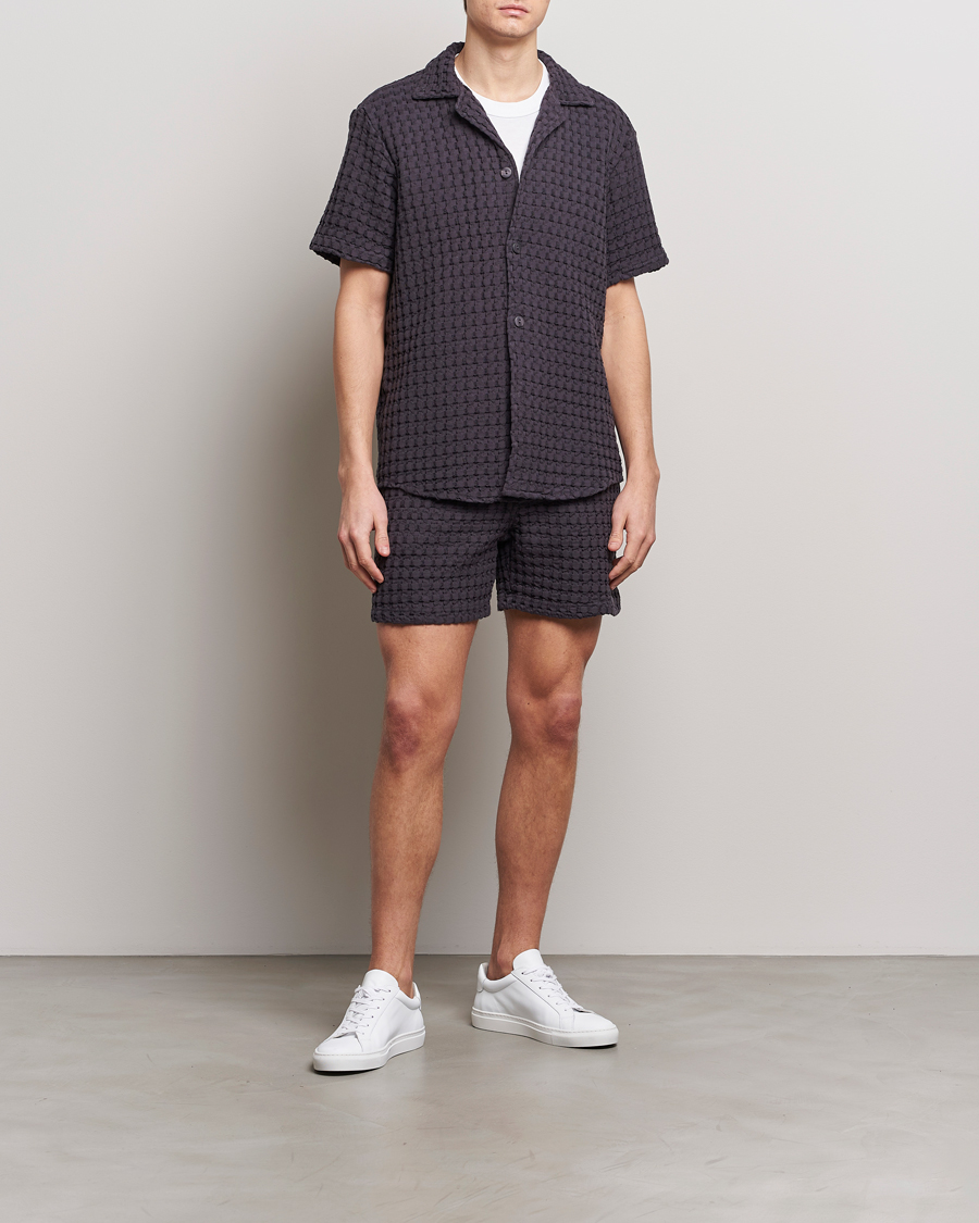 Mies | Shortsit | OAS | Porto Waffle Shorts Nearly Black