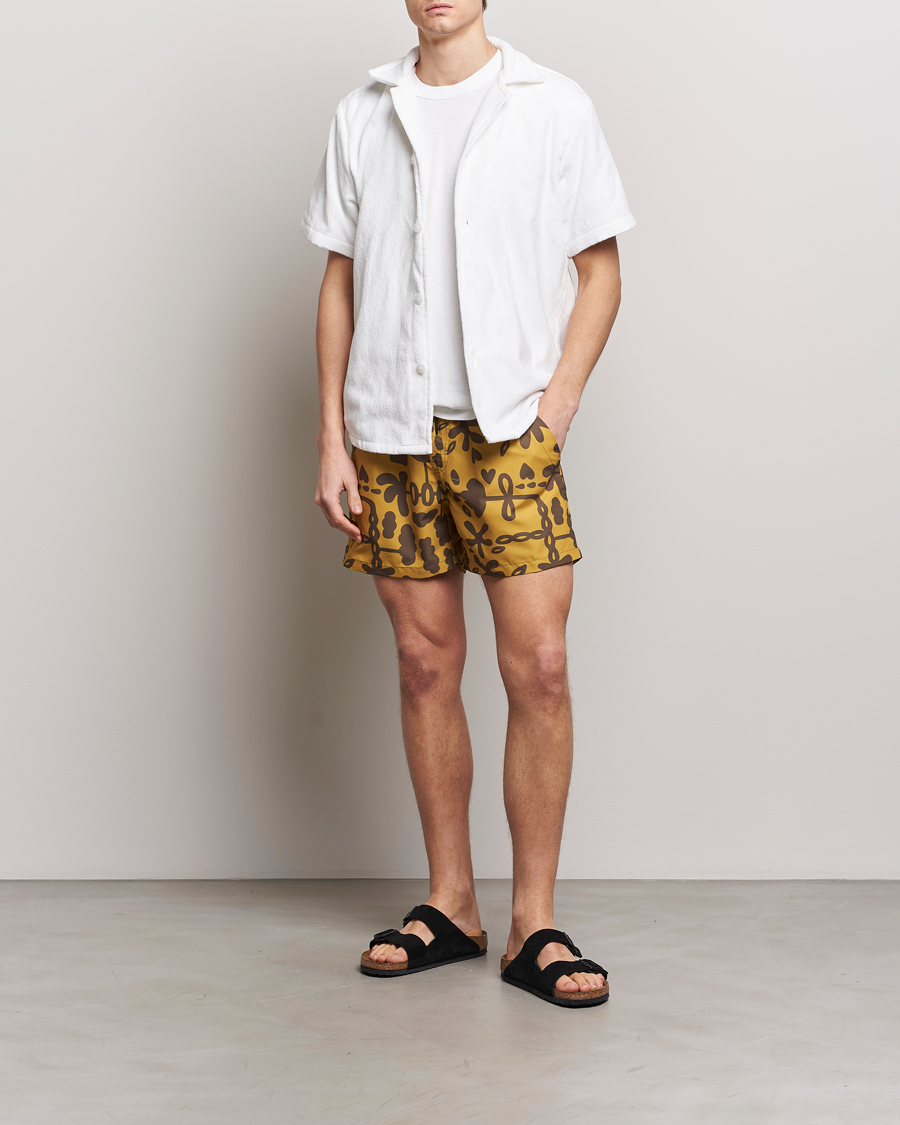 Mies | Uimahousut | OAS | Printed Swimshorts Galbanum