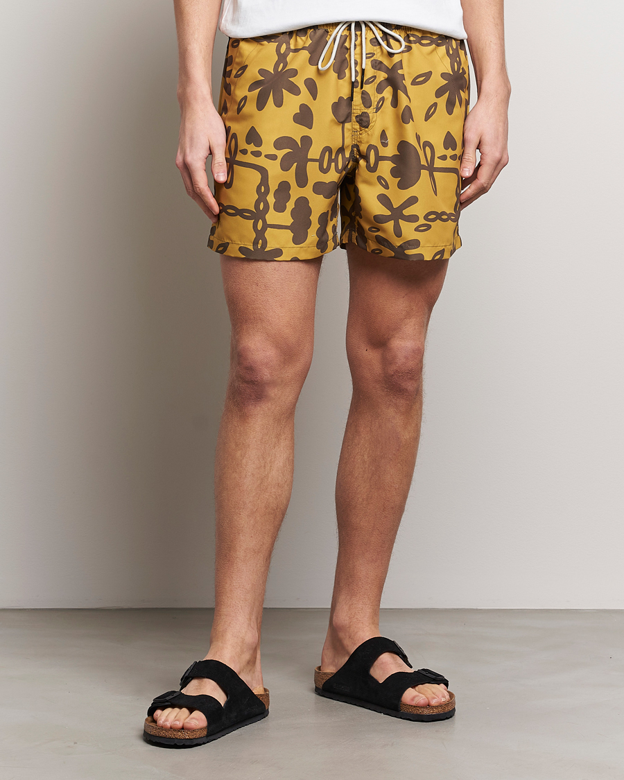 Mies | Uimahousut | OAS | Printed Swimshorts Galbanum