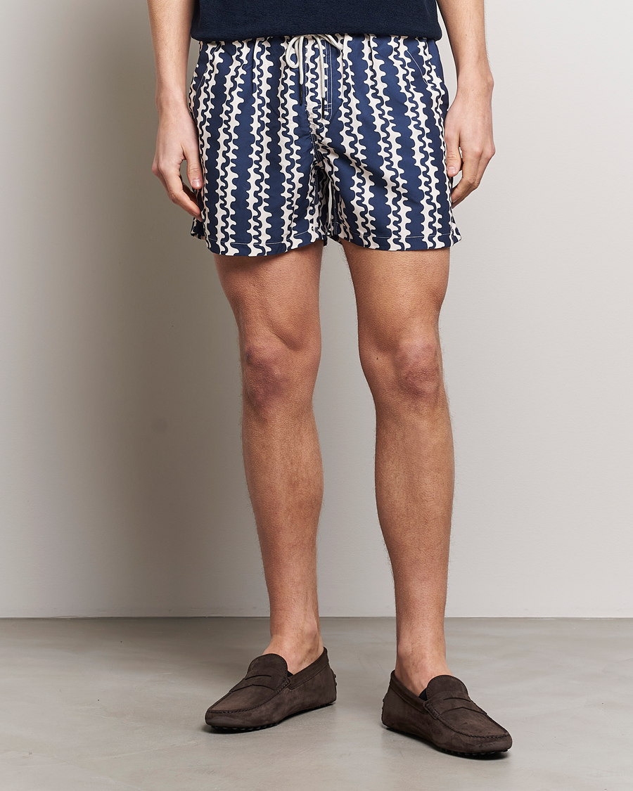 Mies | Rennot uimahousut | OAS | Printed Swimshorts Blue Scribble