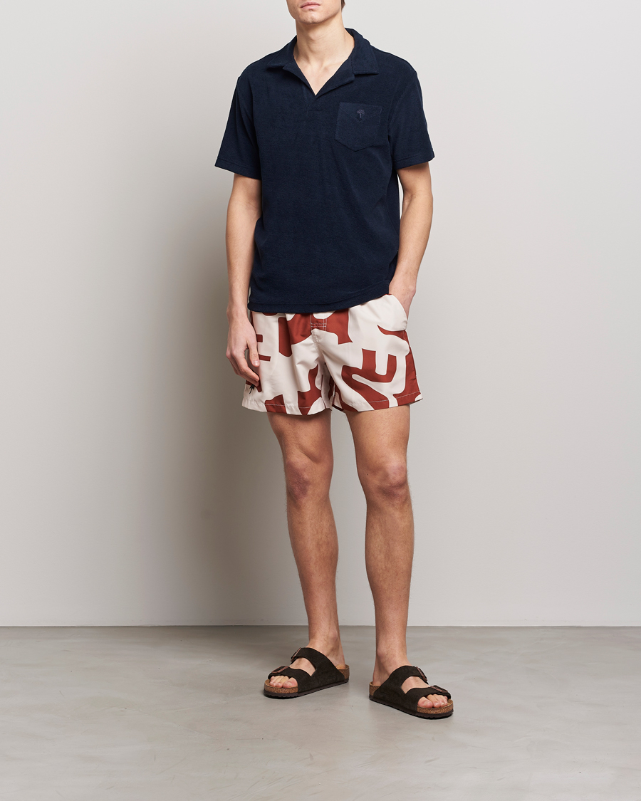 Mies | Uimahousut | OAS | Printed Swimshorts Russet Puzzlotec