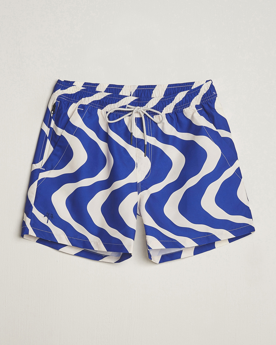 Mies | Uimahousut | OAS | Printed Swimshorts Blue Rippling