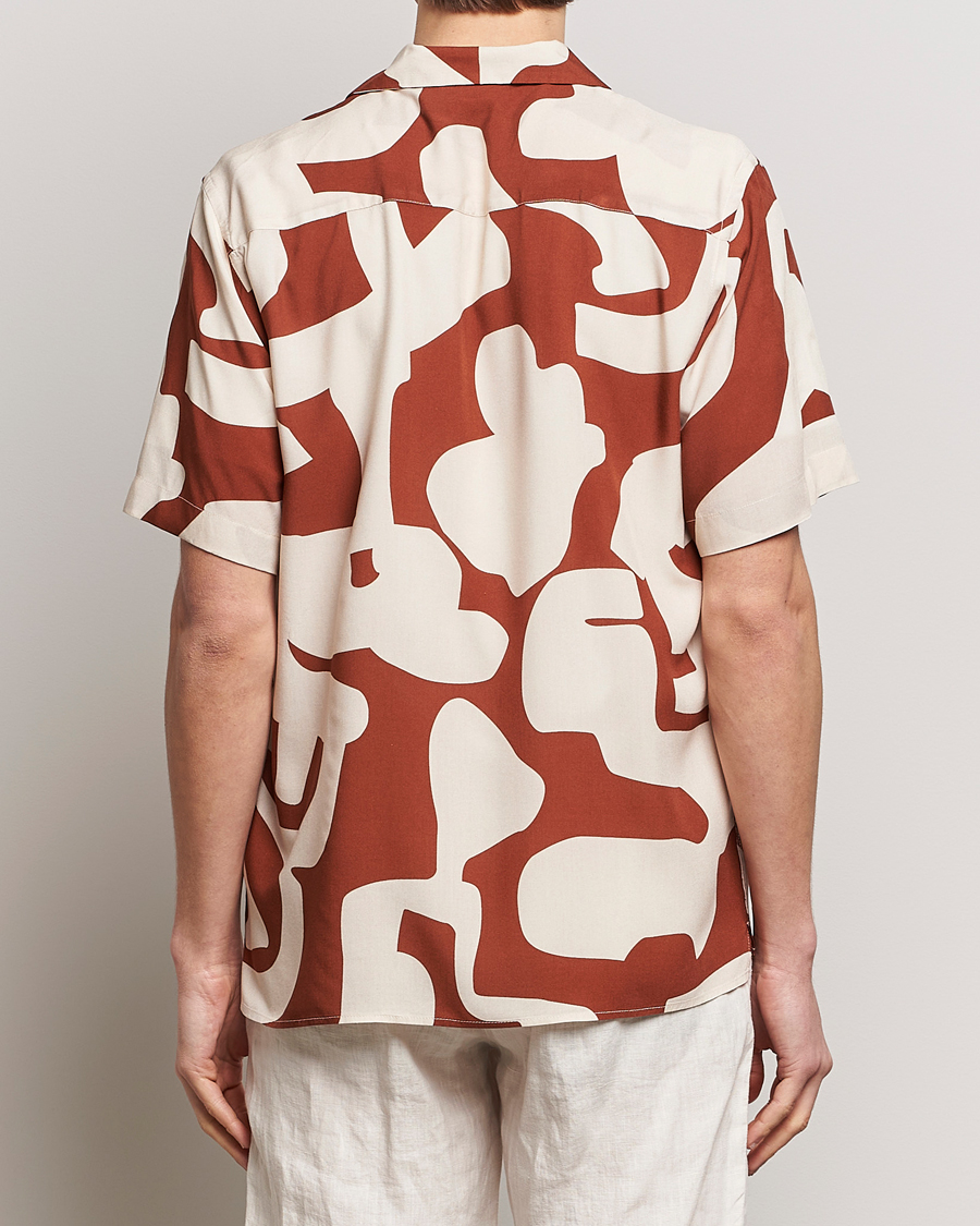 Mies | Kauluspaidat | OAS | Viscose Resort Short Sleeve Shirt Russet Puzzlotec