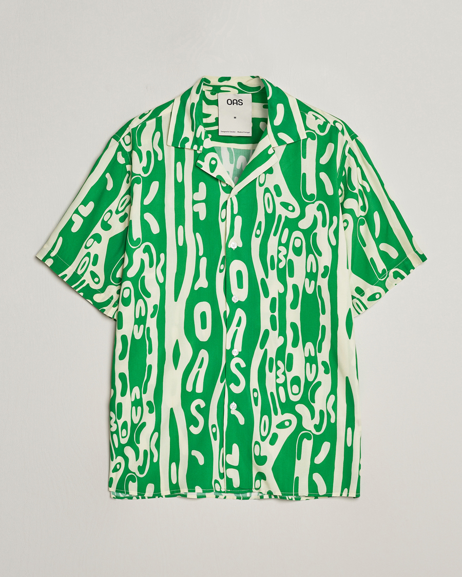 Mies | Kauluspaidat | OAS | Viscose Resort Short Sleeve Shirt Verdant